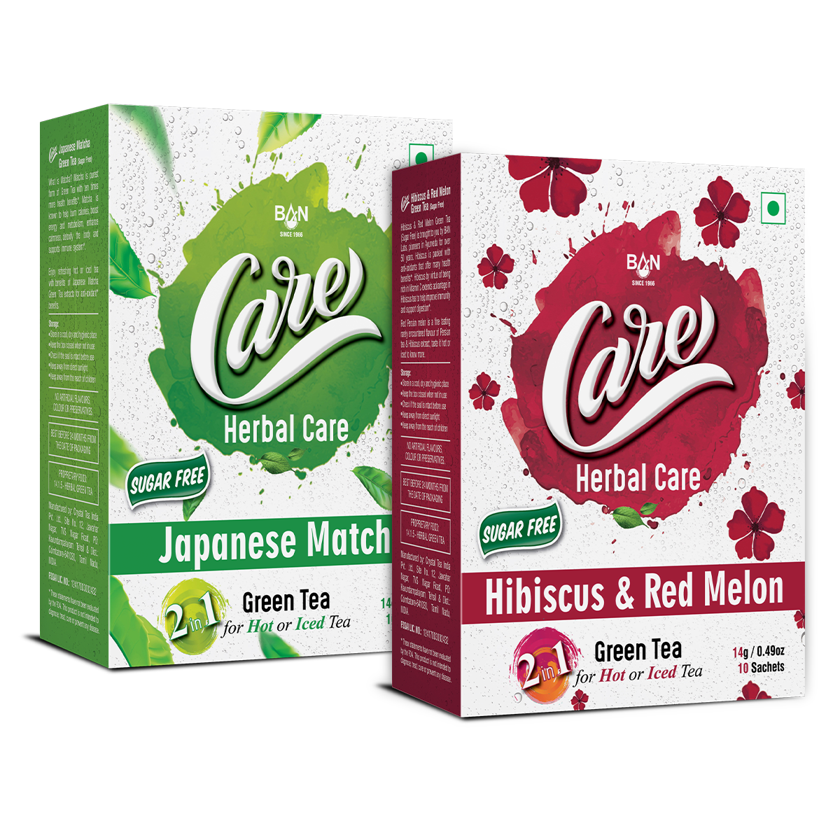 Japanese Matcha and Hibiscus Red Melon Tea Combo